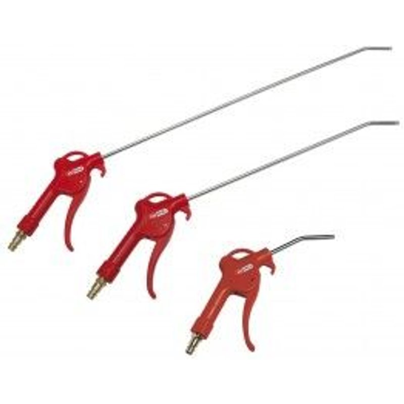 Jeu De 3 Soufflettes Ks Tools Avec Buse 95 Mm - 330 Mm - 510 Mm - Raccord 1/4''