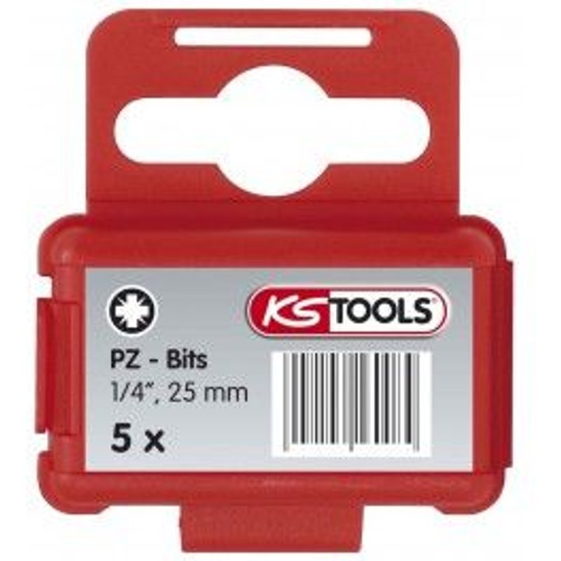 Embouts de vissage KS POZIDRIV N°1, longueur25 mm boite 5 pcs-