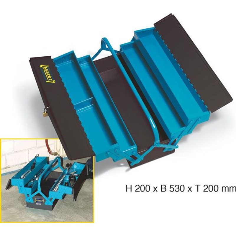 Hazet Caisse métallique à outils, vide - Hauteur x Largeur x Profondeur: 245 x 575 x 210 - 190L