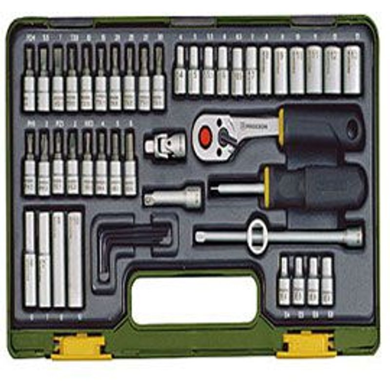 Coffret mécanique de précision avec cliquet à déverrouillage S (1/4)