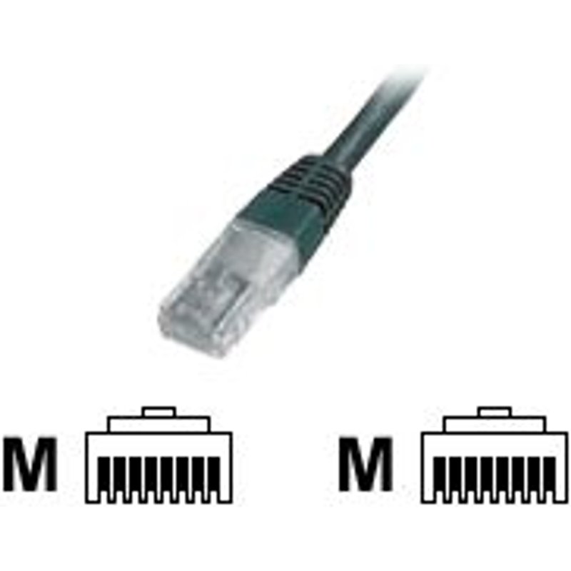 DIGITUS Premium - Cordon de raccordement - RJ-45 (M) pour RJ-45 (M) - 1 m - UTP - CAT 5e - démarré - noir