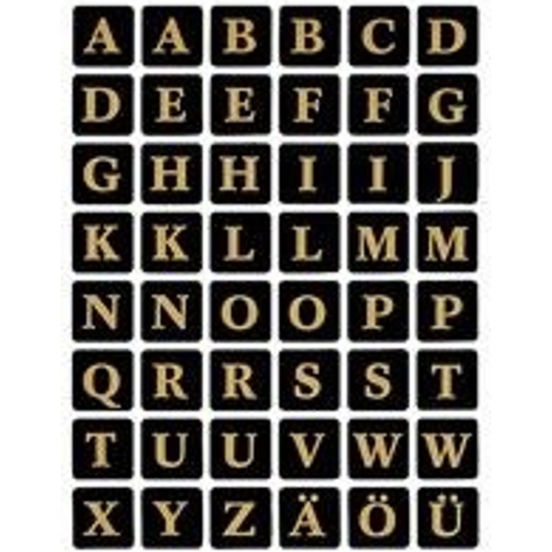 HERMA ¿tiquettes a lettres A-Z, (H)12 mm, film en or