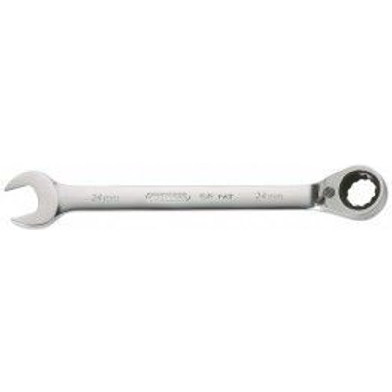 Clé mixte à cliquet réversible Chrome Plus, 72 DENTS 11 mm, sur support