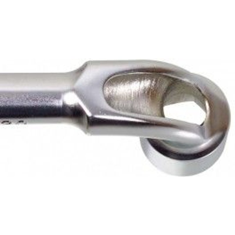 Clé à pipe débouchée chrome mat, 28 mm 6 pans