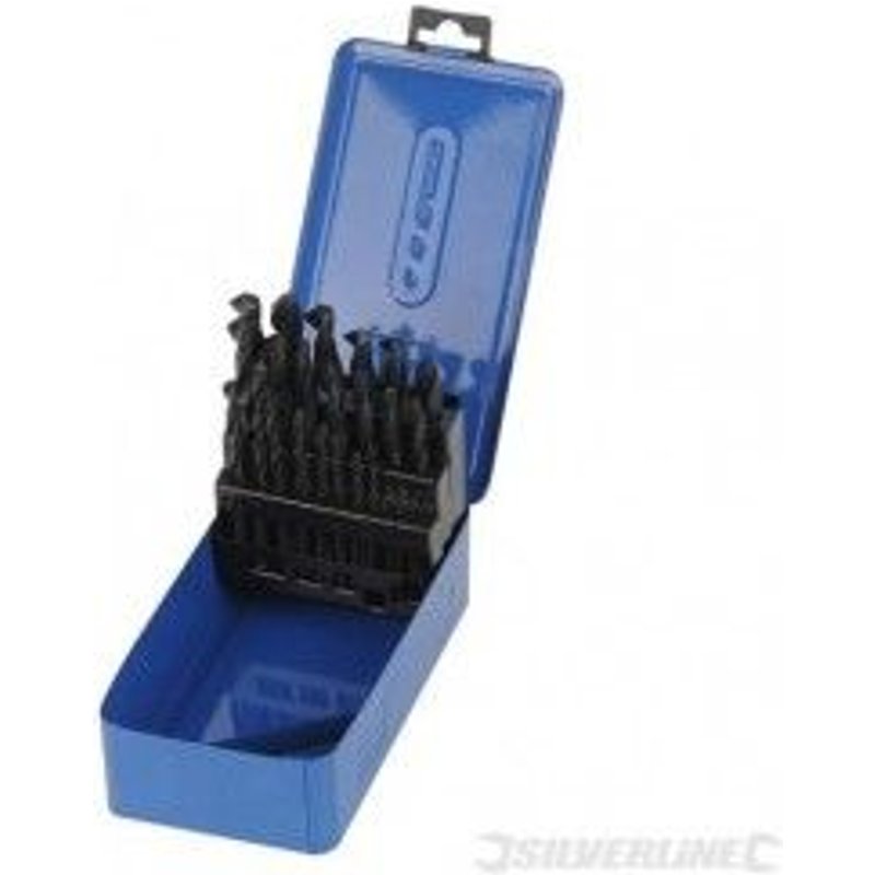Cassette de 25 mèches acier rapide HSS - 1-13 mm