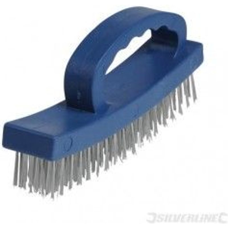 Brosse métallique à poignée en D - 4 rangs