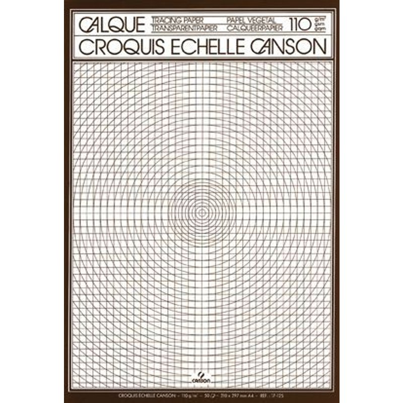 CANSON Papier calque pour dessin technique, A4, 90/95 g/m2