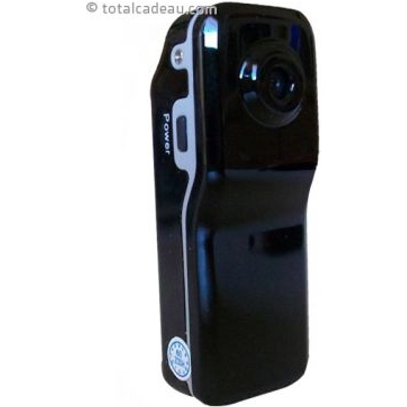 Mini caméscope d'espionnage noir brillant