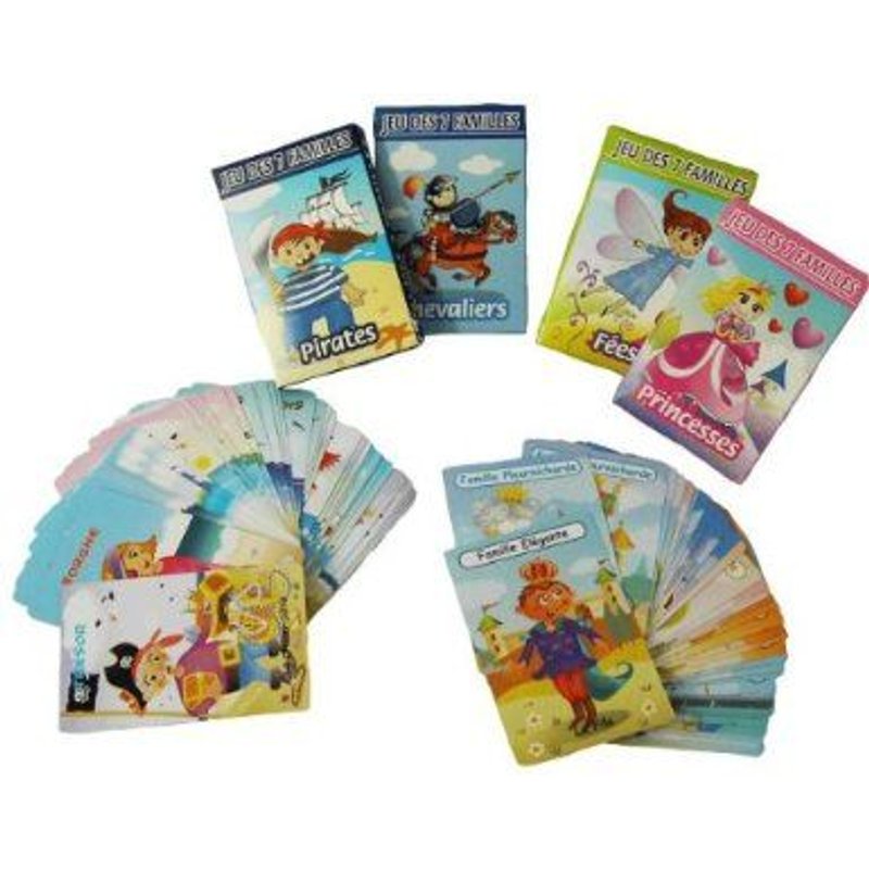 Jeu Des 7 Familles - Lot De 4 Jeux : Princesses,