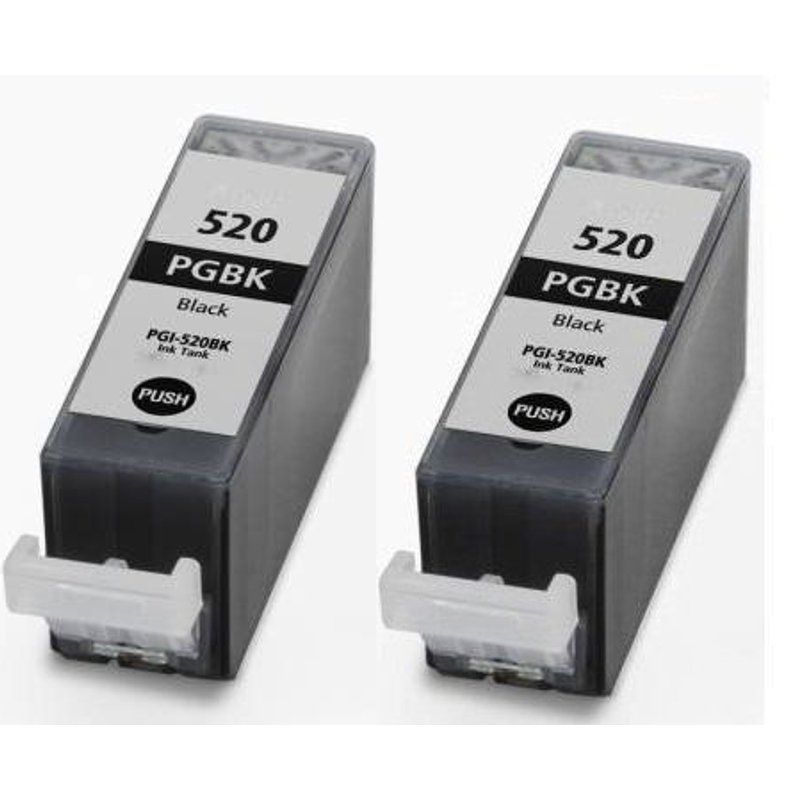 Tonercenter24 - PGI-520 Noir Grande - 2 x Compatible Cartouche d'Encre pour Canon Pixma iP3600, iP4600, iP4700, MP540, MP540X, MP550, MP560, MP620, MP620B, MP630, MP640, MP980, MP990, MX860, MX870
