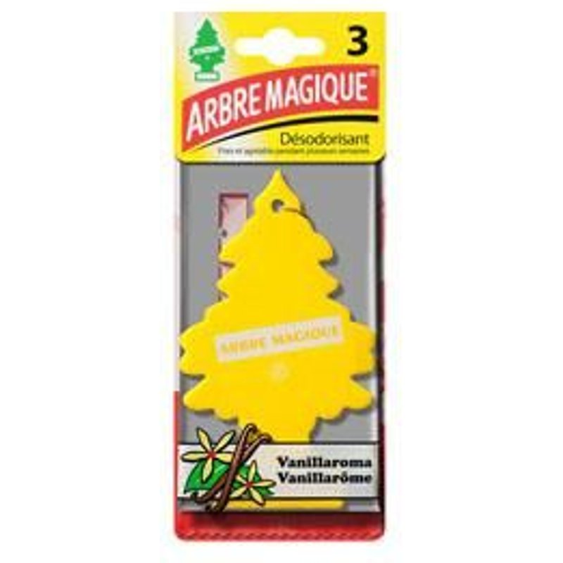 3 Desodorisants Arbre Magique Vanille