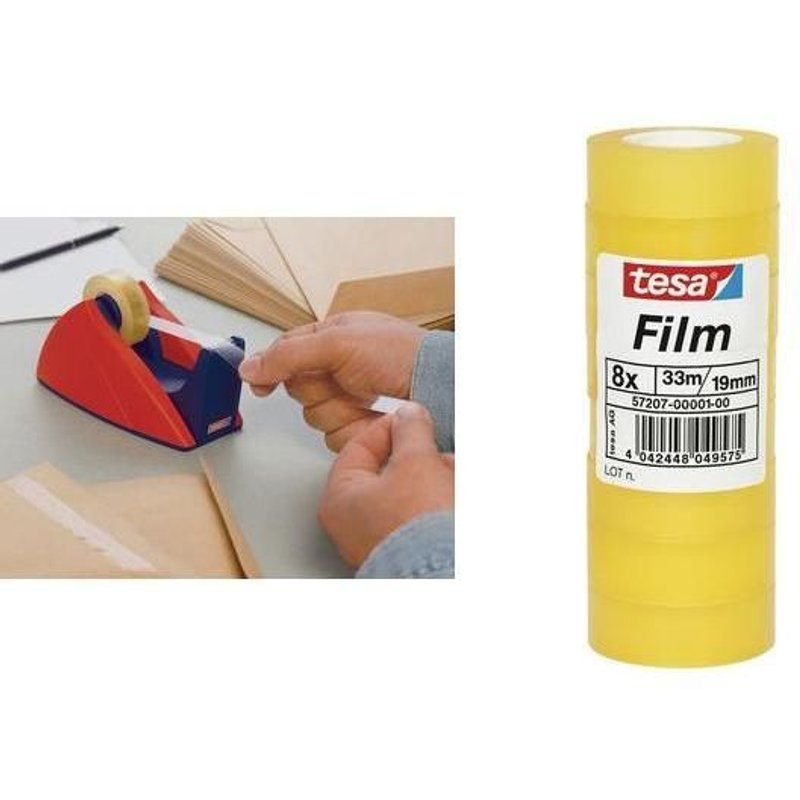 tesa ruban adhésif standard, transparent, 15 mm x 66 m