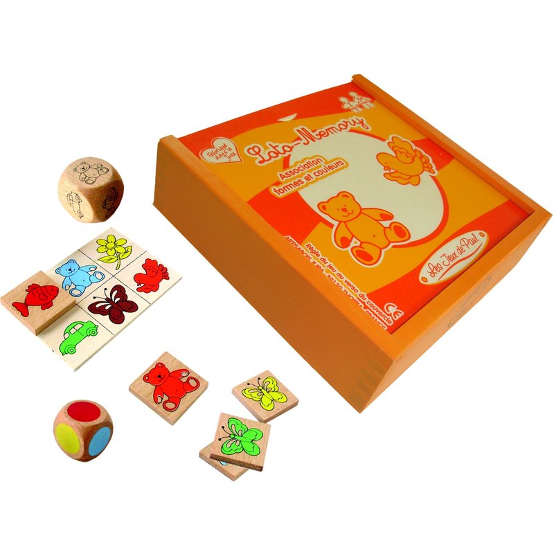 Loto-Mémory En Bois Formes Et Couleurs