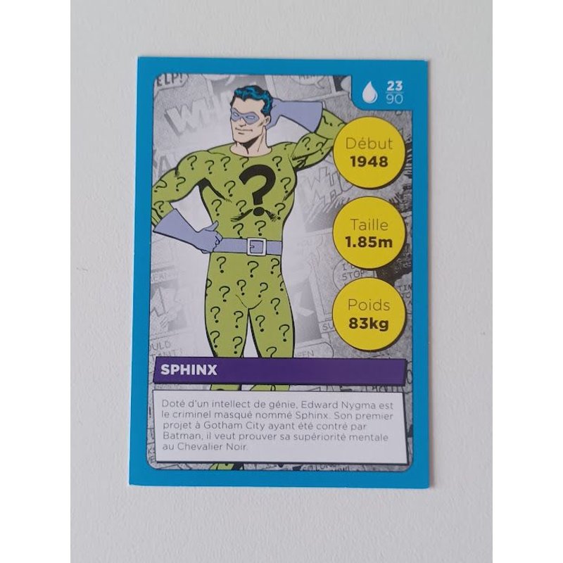Carte Auchan Dc Comics Auchan 2022 N°23 Sphinx
