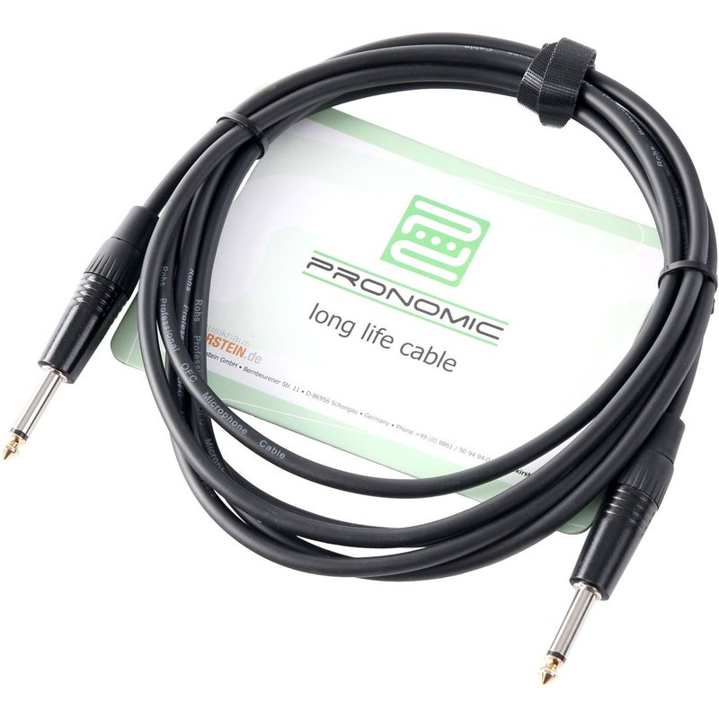 Pronomic Stage câble pour instruments fiche jack (3 m), noir