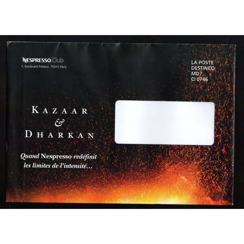 Belle Enveloppe Nespresso Café Grands Crus Kazaar Et Dharkan Destineo