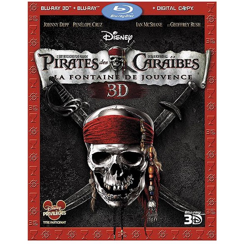 Pirates Des Caraïbes : La Fontaine De Jouvence - Blu-Ray 3d + Blu-Ray 2d