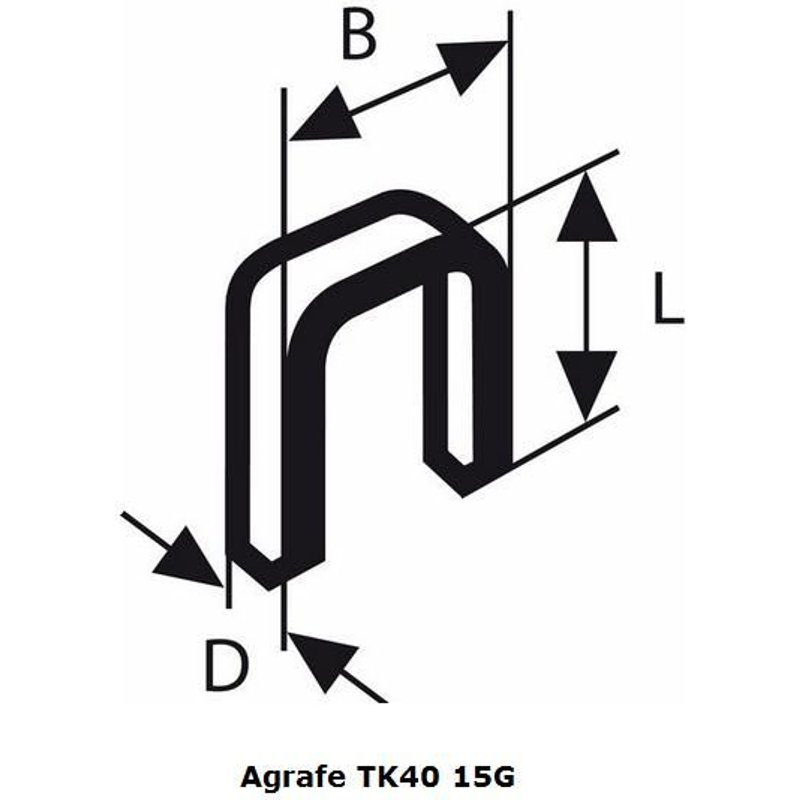 Boîte de 5000 agrafes à dos étroit galvanisées 18g Ø1.2mm Longueur 35mm BOSCH 2608200704
