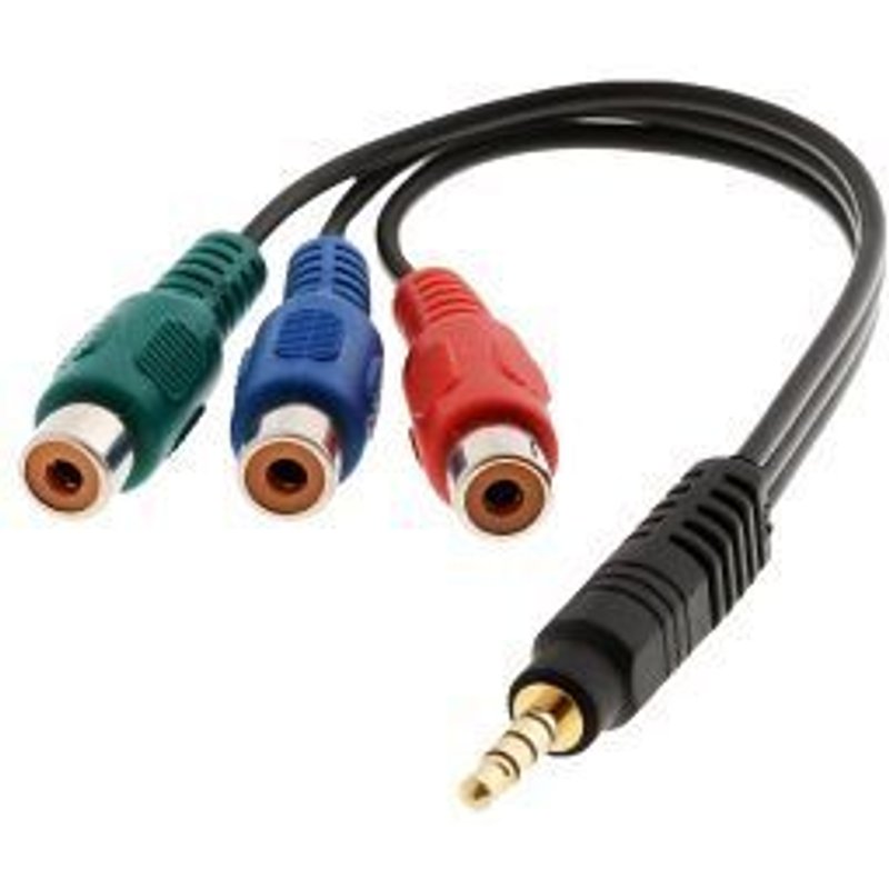 DeLOCK 62499 câble audio 0,24 m 3,5mm 3 x RCA Noir