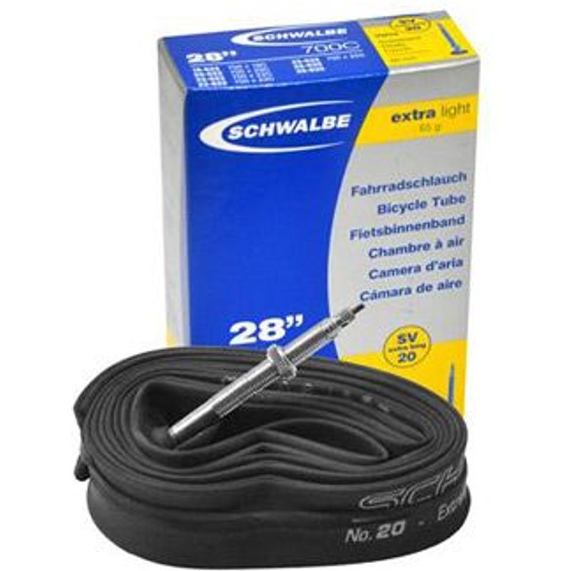 Chambre à air Route Schwalbe SV20 Extra Light 700x18-25C valve Presta