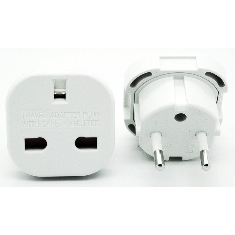 CABLING® Adaptateur prise anglaise femelle vers prise francaise mâle