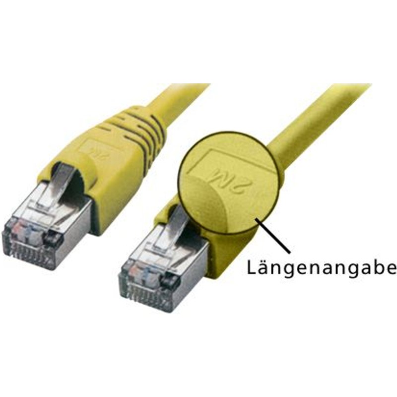 71601Y 71601Y Câble de brassage (RJ45) S-FTP, Cat 5e, Jaune, 1,0m