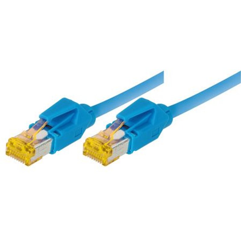 72201B 72201B Câble de brassage S/FTP, PIMF, CAT 6a, bleu, 1,0m