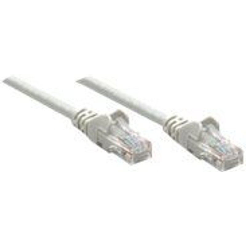 Intellinet Network Patch Cable, Cat5e, 2m, Grey, CCA, U/UTP, PVC, RJ45, Gold Plated Contacts, Snagless, Booted, Lifetime Warranty, Polybag - Cordon de raccordement - RJ-45 (M) pour RJ-45 (M) - 2...