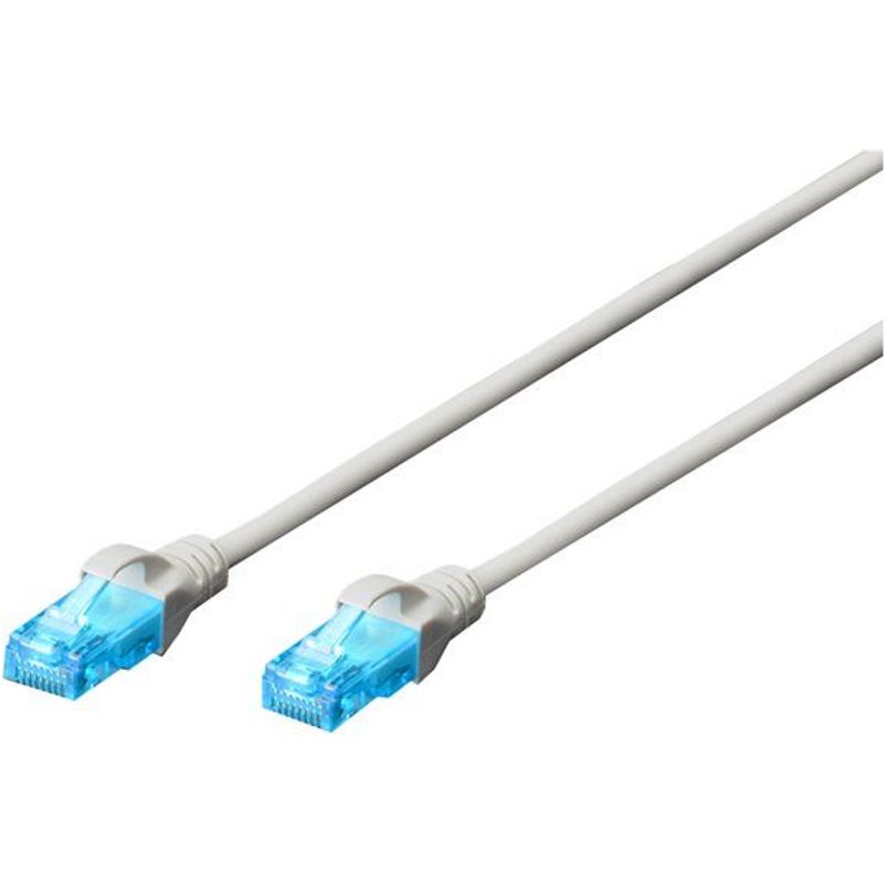 DIGITUS Professional Premium - Cordon de raccordement - RJ-45 (M) pour RJ-45 (M) - 5 m - UTP - CAT 5e - démarré, sans crochet - blanc, RAL 9003