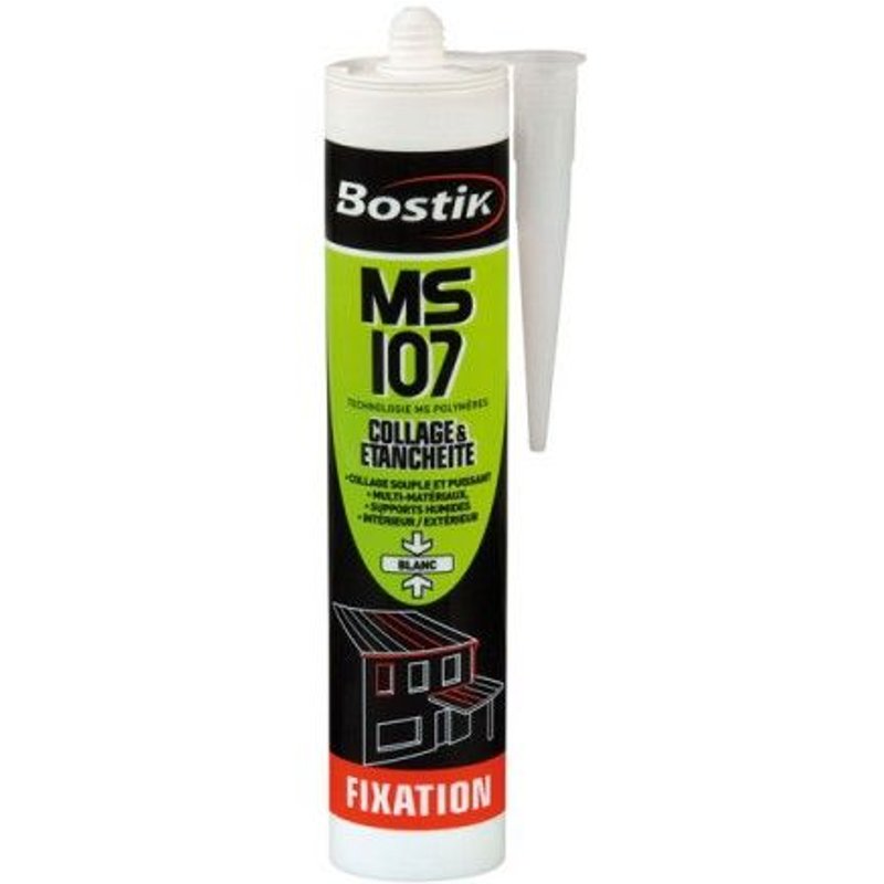 Mastic de fixation MS107 BOSTIK - Gris - 290 ml - 30131383