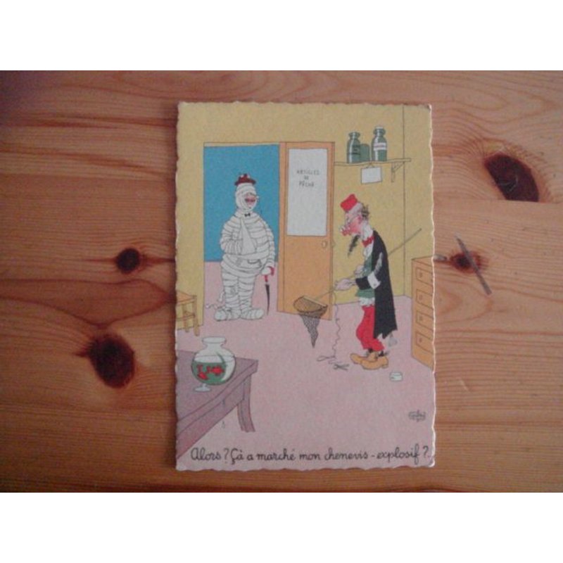 Carte Postale Humour Dubout PĂȘche