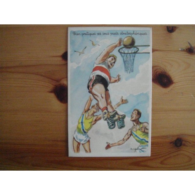 Carte Postale Humour Sport Basket-Ball Paul Ordner