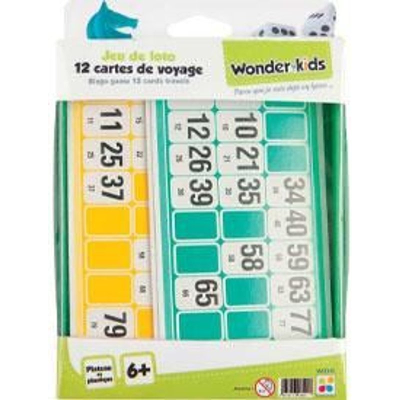 Jeu De Voyage Plateau Loto 12 Cartes