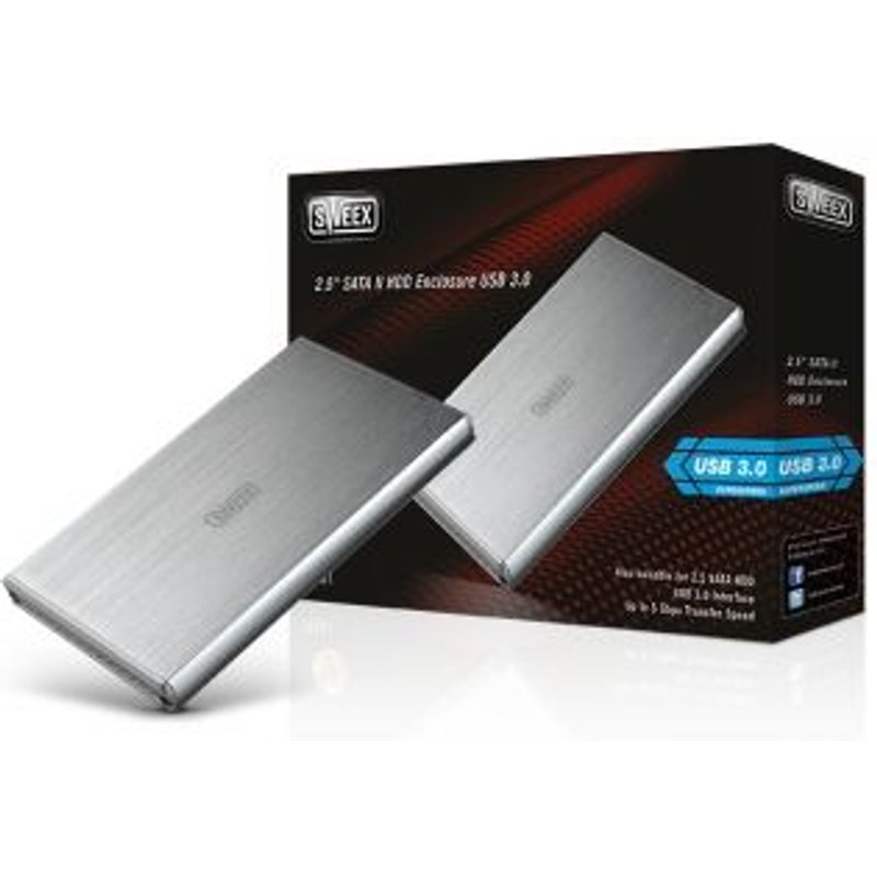 Sweex - Boitier externe - 2.5" - SATA 3Gb/s - 300 Mo/s - USB 3.0 - noir
