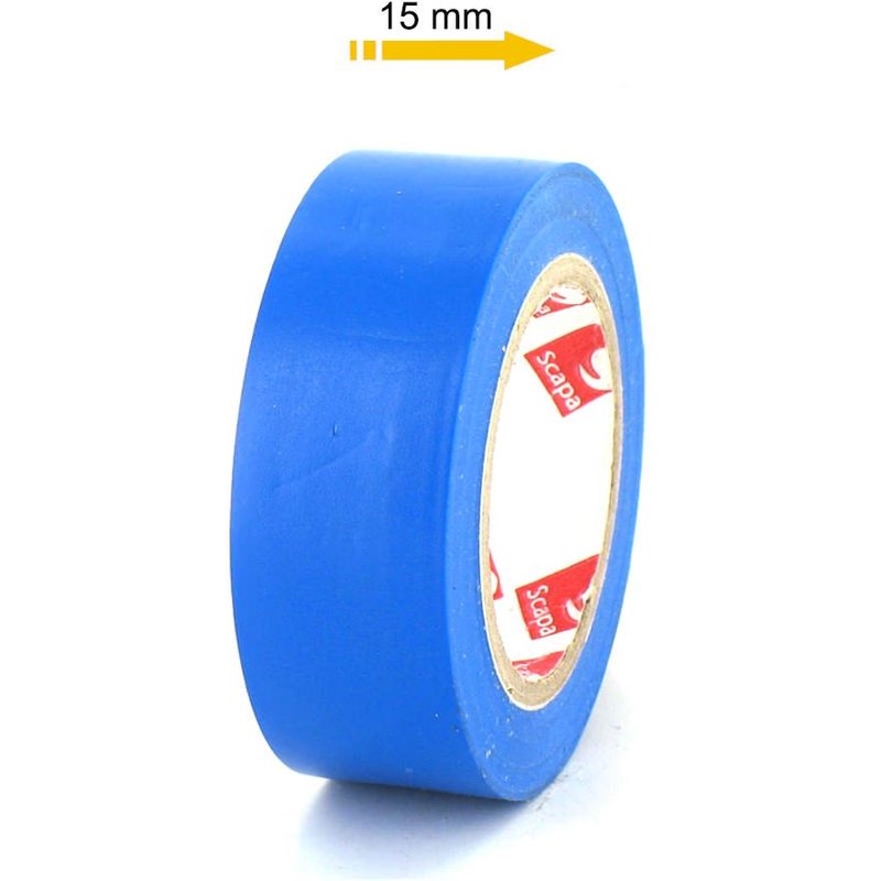 Ruban adhésif électrique SCAPA - PVC - Bleu - 15mm - 2702B-15