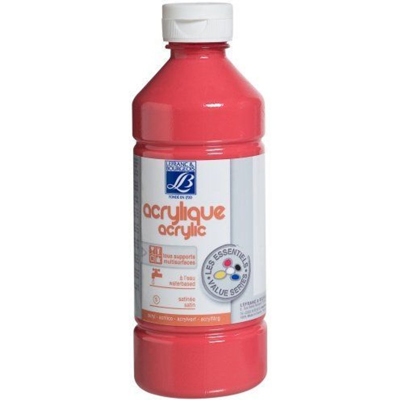 L&b Education - 188528 - Loisir Cratif - Acrylique Liquide Education - Rouge - 500 Ml