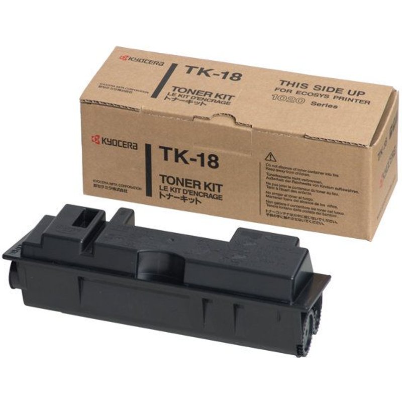 Kyocera TK 18 - Noir - originale - cartouche de toner - pour Kyocera FS-1018, FS-1118, FS-1118F MFP/KL3, FS-1118FDP MFP/KL3; FS-1020