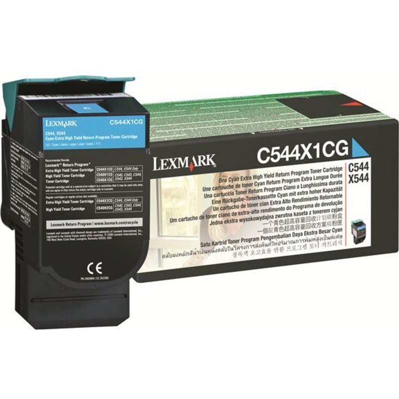 Lexmark - À rendement extrêmement élevé - cyan - original - cartouche de toner LCCP, LRP - pour C544dn, 544dtn, 544dw, 544n, 546dtn; X544dn, 544dtn, 544dw, 544n, 546dtn, 548de, 548dte