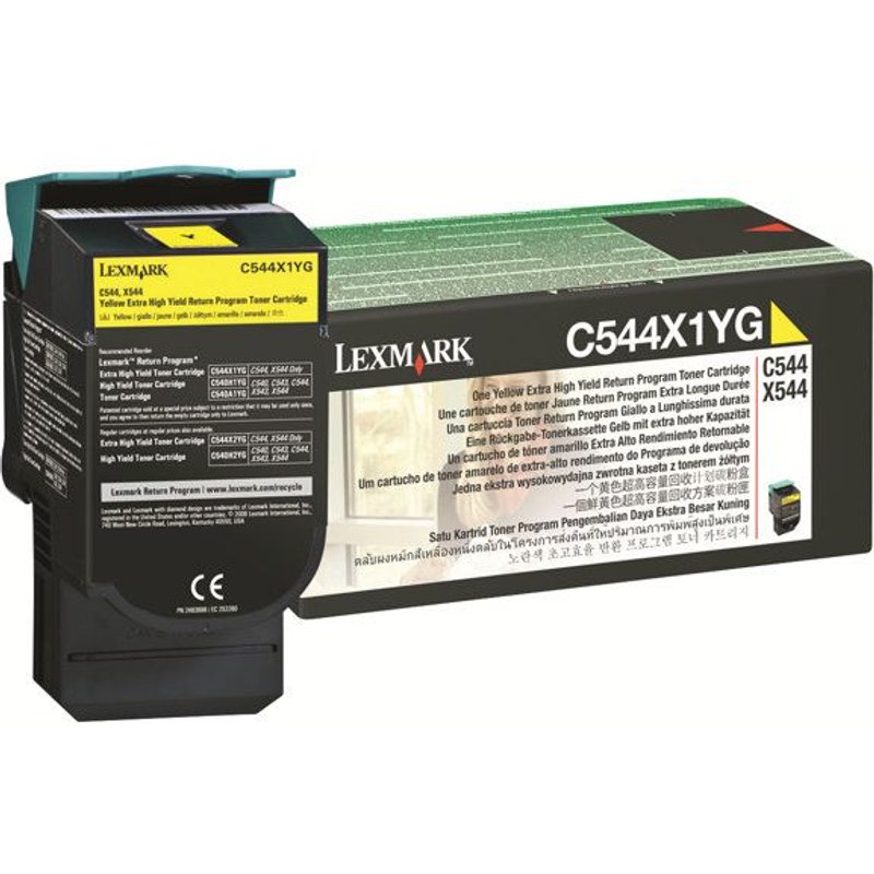 Lexmark - À rendement extrêmement élevé - jaune - original - cartouche de toner LCCP, LRP - pour Lexmark C544, C546, X544, X546, X548
