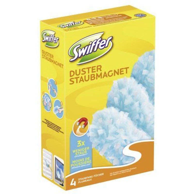 Une boîte Swiffer de 4 plumeaux