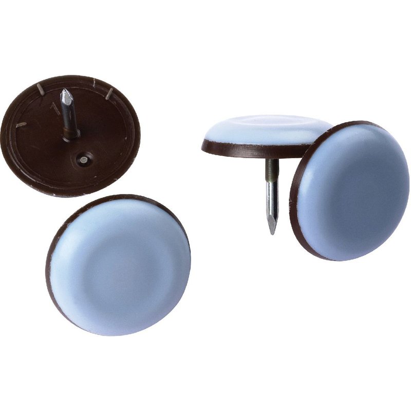 Patin PTFE gris à clouer PVM - Diamètre 25 mm - Vendu par 4