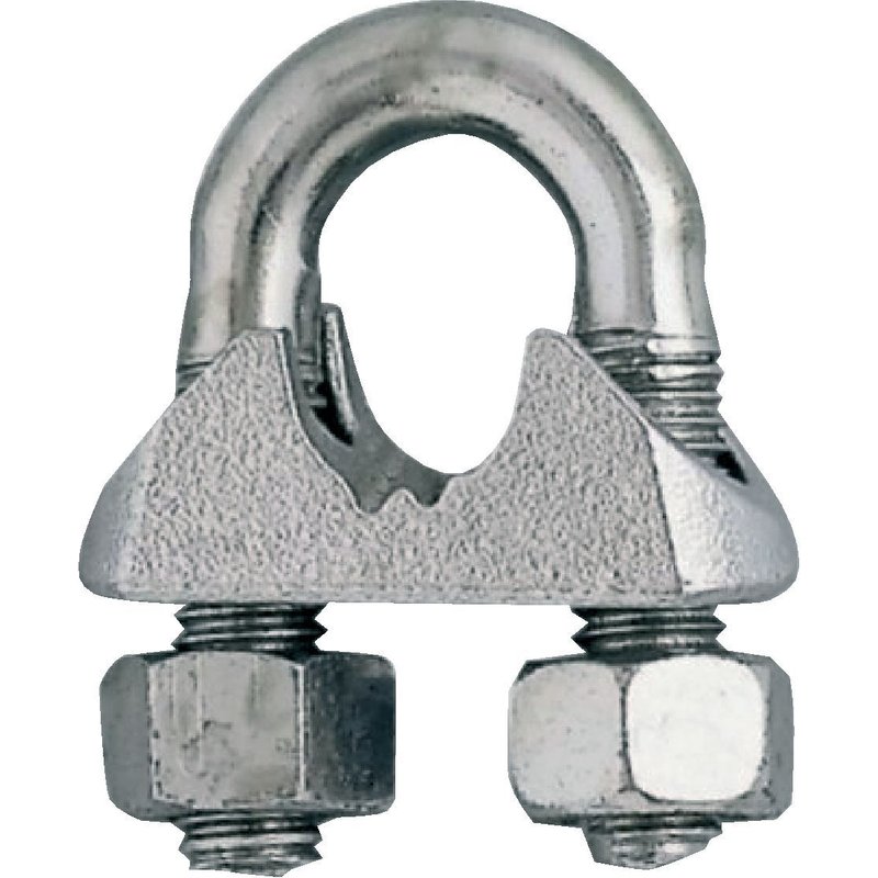 Serre-câble à étrier - Etrier acier - Diamètre Câble 3 à 4 mm - Vendu par 2