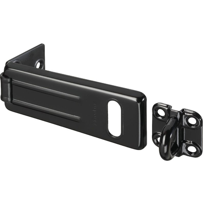 Porte-cadenas acier simple Masterlock - Noir mat - Anse 13 mm - Longueur 115 mm