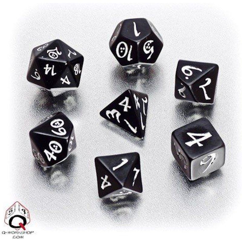 Q-Workshop - Dés De Jeux Classiques - Couleur : Noir & Blanche