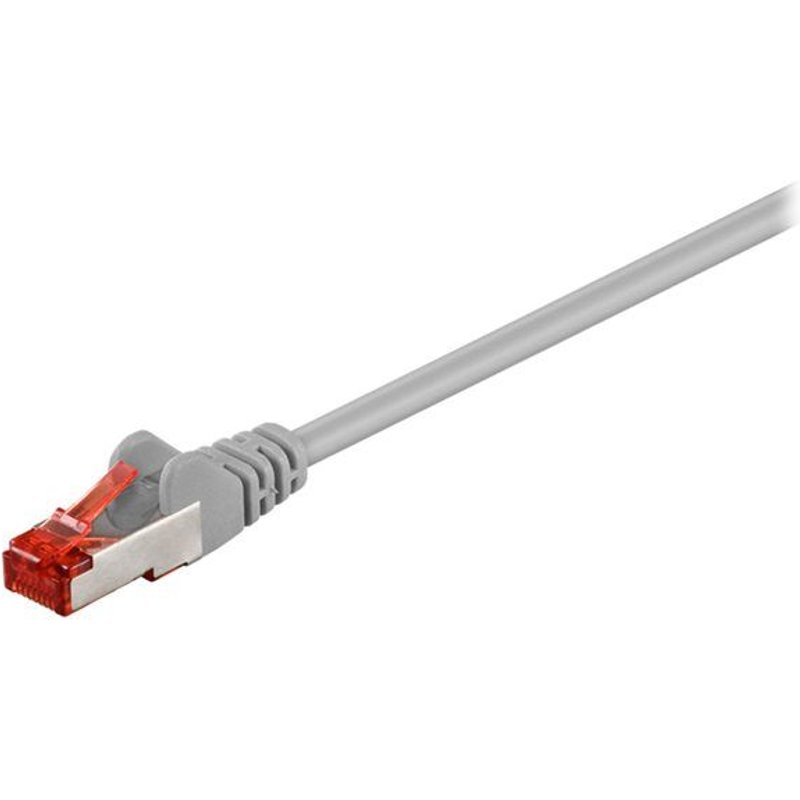 goobay - Câble réseau - RJ-45 (M) pour RJ-45 (M) - 1.5 m - SFTP, PiMF - CAT 6 - moulé, sans crochet - gris
