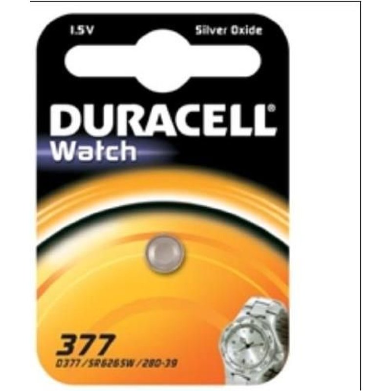 DURACELL Lot de 3 Piles oxyde argent "Watch" 377/SR66 1,5 Volt