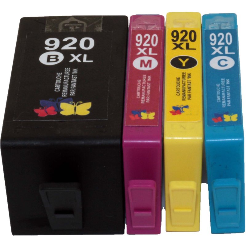 Compatibles HP 920XL - couleur (cyan, magenta, jaune, noir) - cartouche d'encre - pour Officejet 6000, 6500, 6500 E709a, 6500A, 6500A E710a, 7000, 7500A