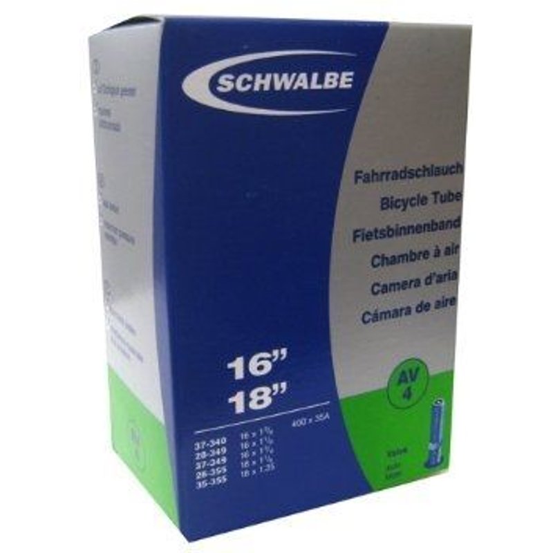 Chambre à air VTT Schwalbe AV4 16'' à 18''x1.10-1.35 valve Schrader (4