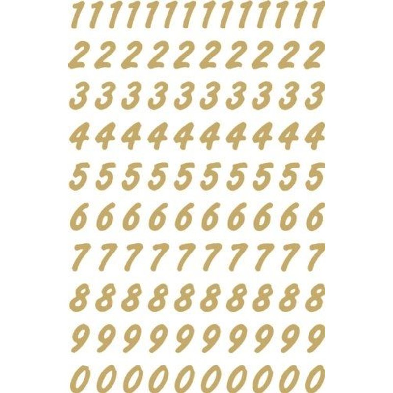 Herma Étiquettes À Chiffres 0-9, (H)8 Mm, Film Transparent 4151