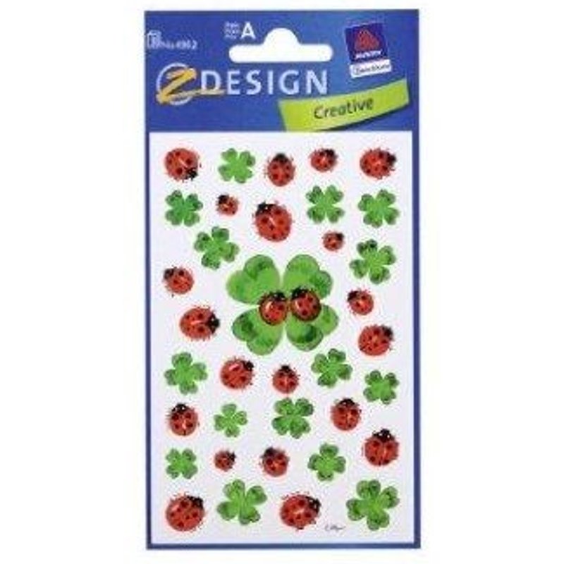 Avery Zweckform Z-Design Sticker Coccinelle Et Feuilles De Trefle 4362